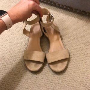 Tan suede sandals